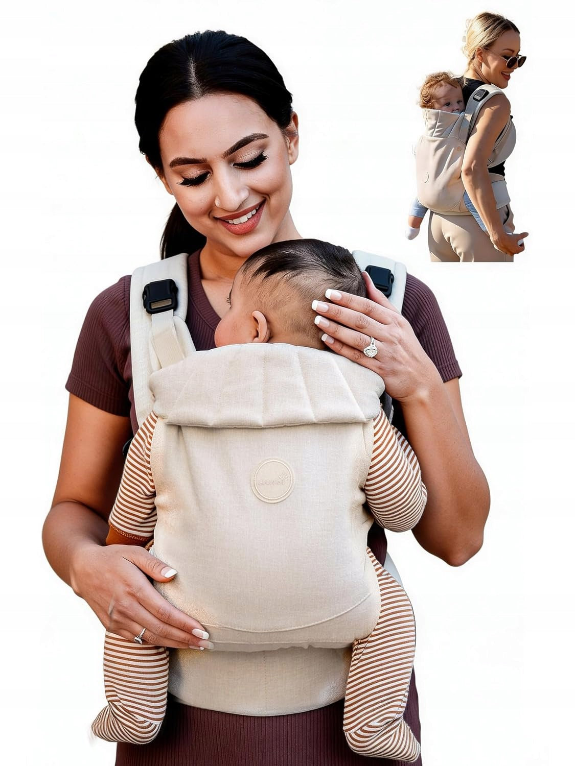 ERGONOMIC CARRIER FOR NEWBORN CHILDREN POSITION M 3-18kg GROWNSY