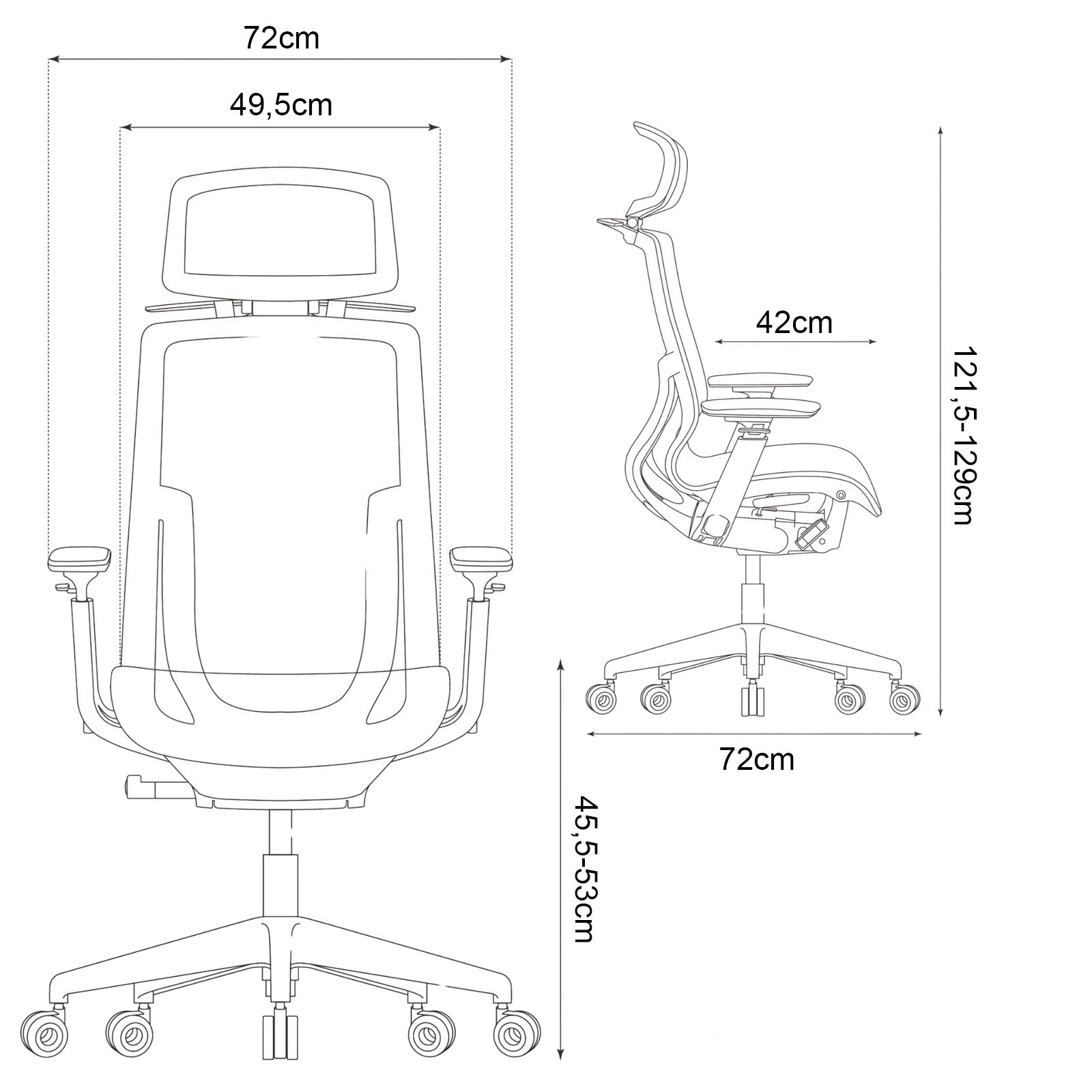ERGONOMIC Office Chair Mesh 135kg Swivel Adjustable Spacetronik Packaging status original