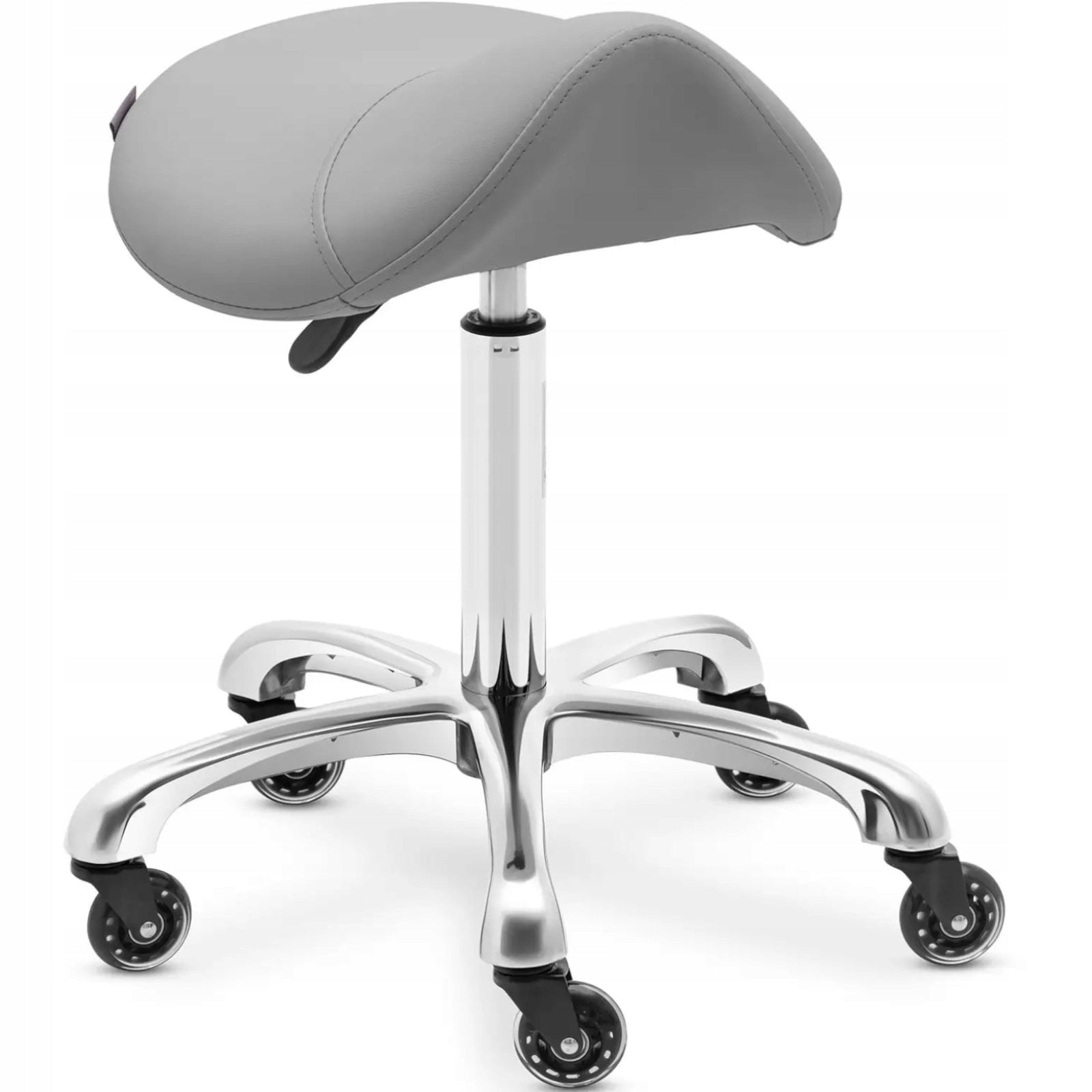 ERGONOMIC SADDLE CHAIR WITH WHEELS UP TO 150KG 57-75CM DARK GREY Brand Physa