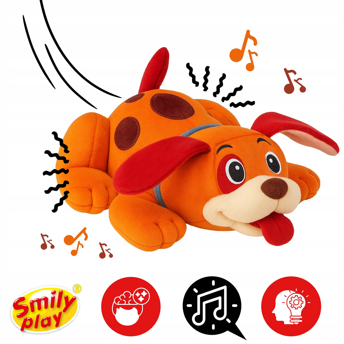 ESCAPE DOG FOR CRAWLING Smily Play Interactive Vibration Sounds Manufacturer code uciekająca zabawka zachęca do ruchu ruszająca