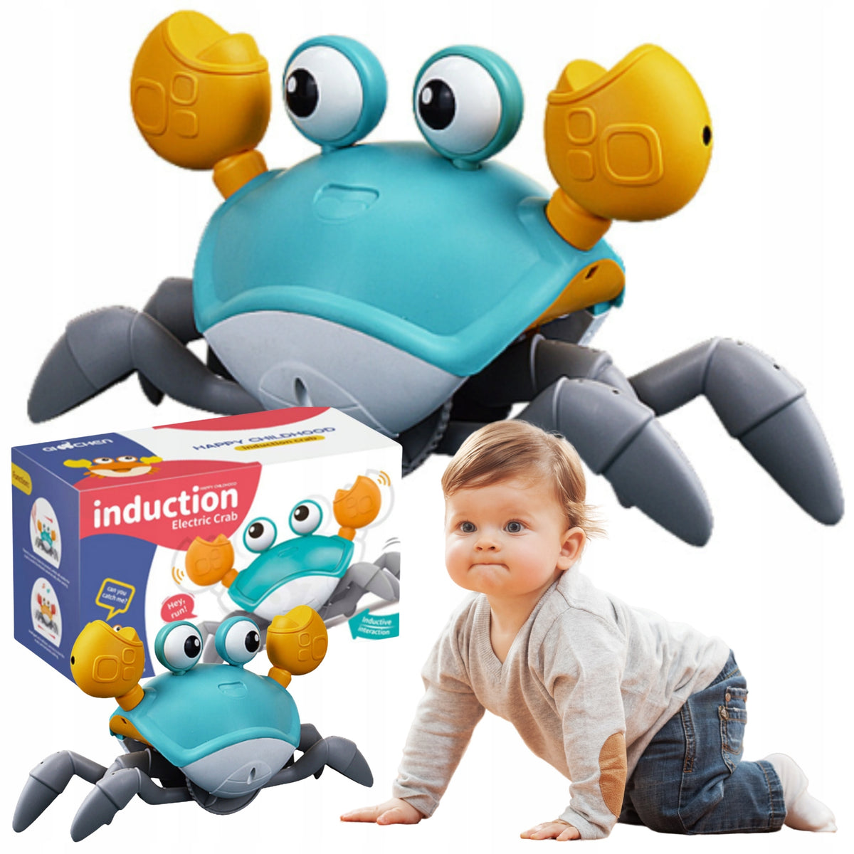 ESCAPING CRAWLING CRAB LEARNING TO WALK TOY FOR TODDLERS MOVEMENT SOUND