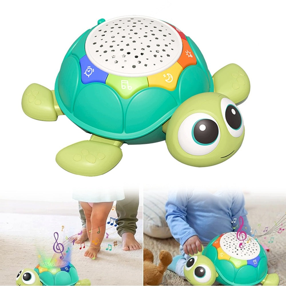 ESCAPING CRAWLING TURTLE TOY INTERACTIVE MUSIC PROJECTOR FOR KIDS