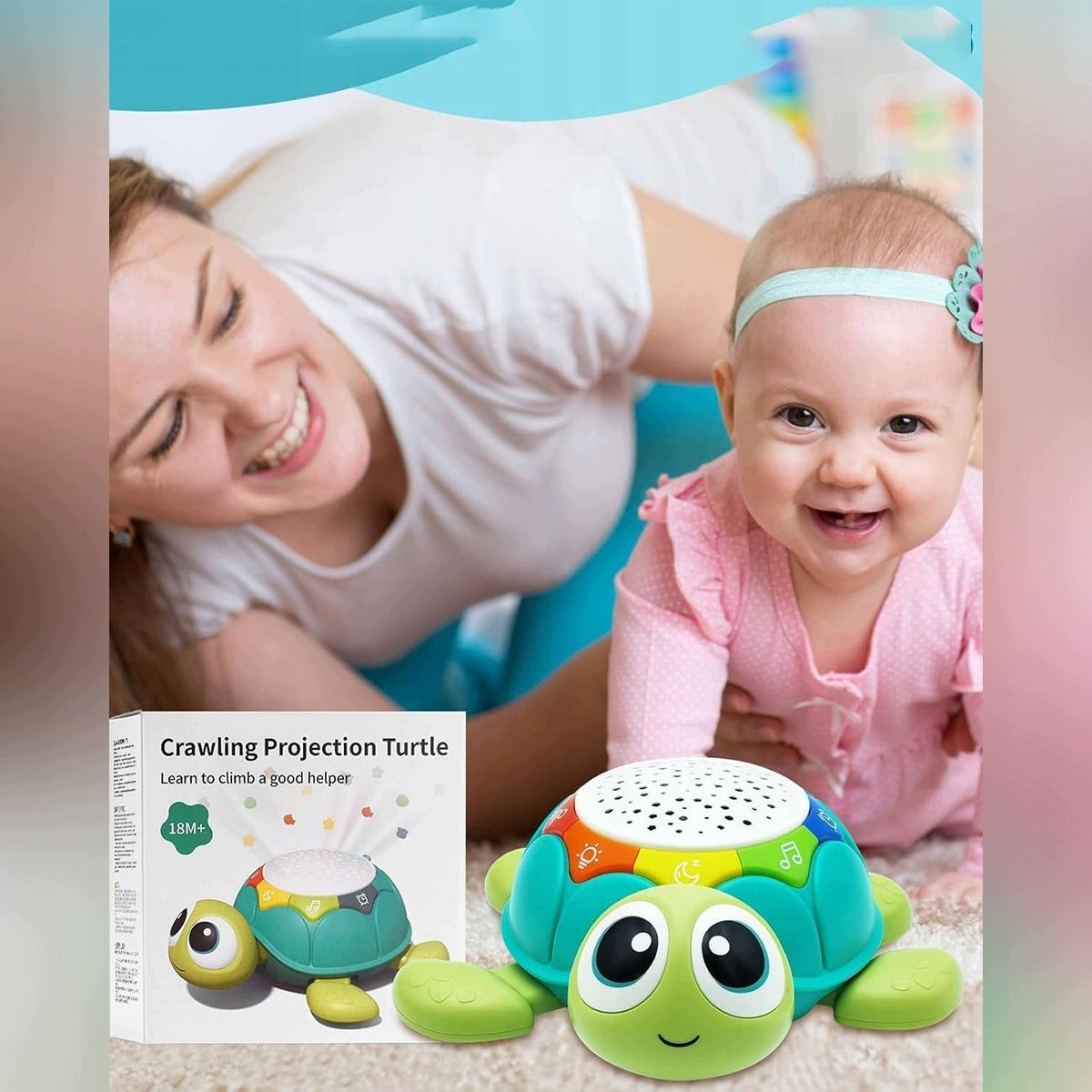 ESCAPING CRAWLING turtle INTERACTIVE TOY WALKING MUSIC AND PROJECTION Brand no brand