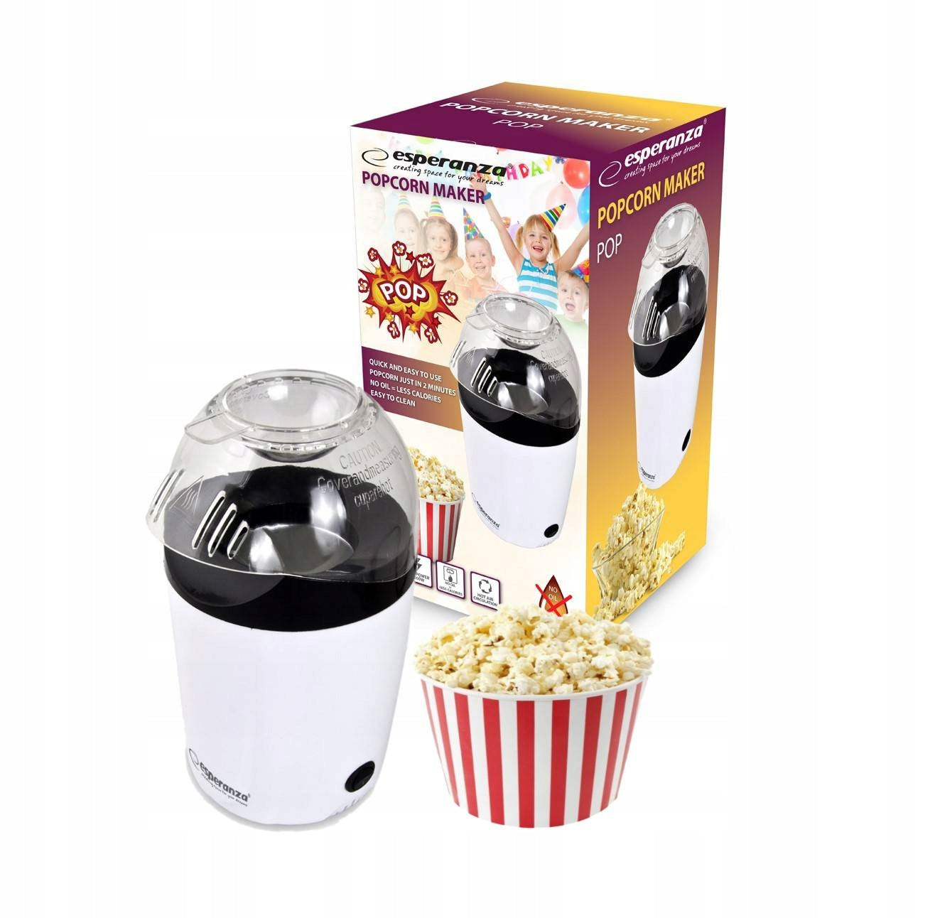 ESPERANZA POP 1200W NON-FAT POPCORN MACHINE Manufacturer code 5907046818147
