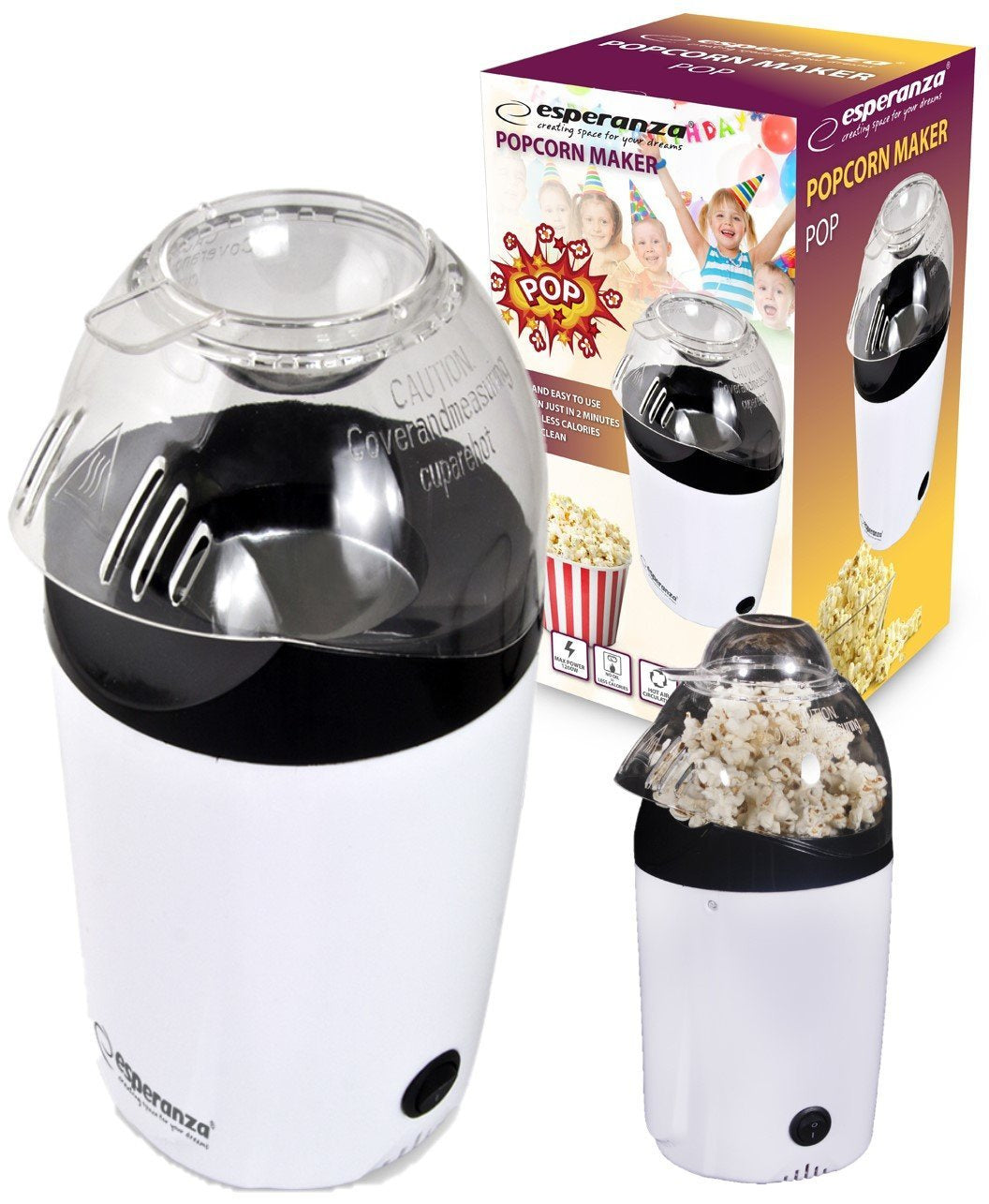 ESPERANZA POP 1200W NON-FAT POPCORN MACHINE