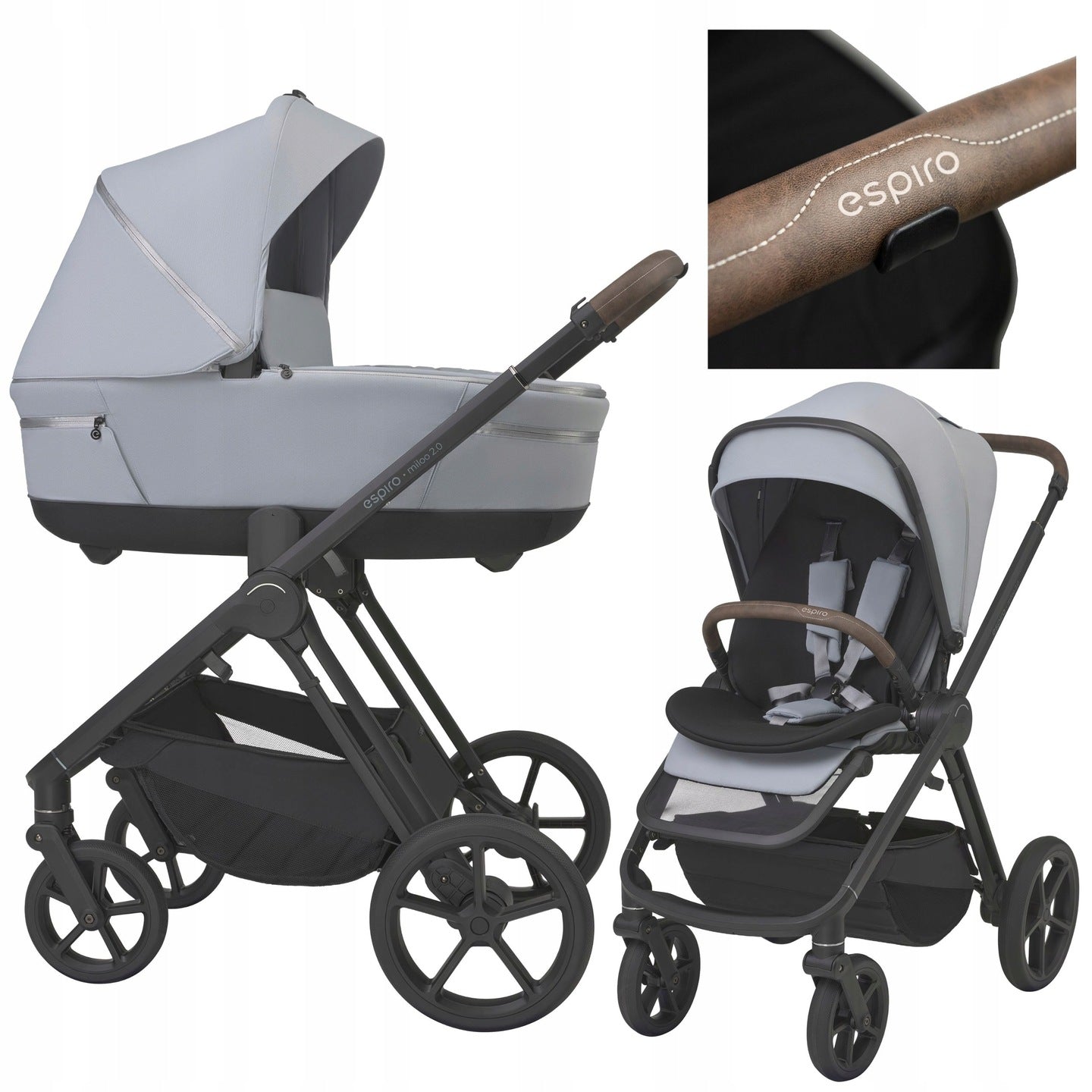 ESPIRO MILOO 2.0 TROLLEY 2in1 UNIQUE DOVE k. 303 MEGA XXL SET