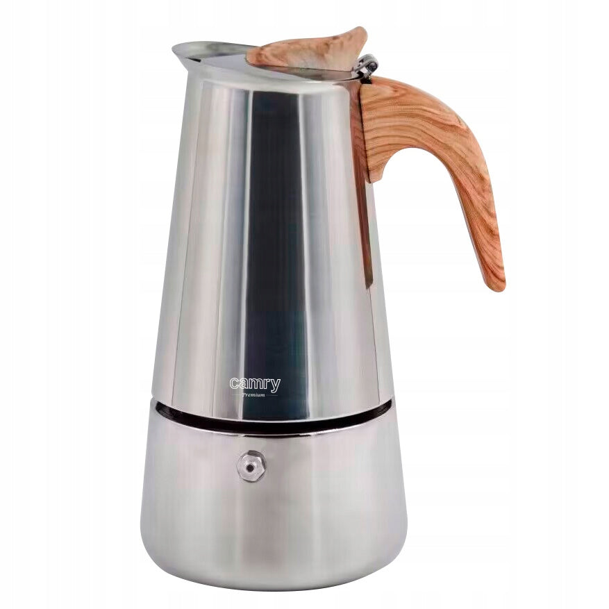 ESPRESSO COFFEE MAKER Works on Induction Steel Gas 450ml Packaging status original