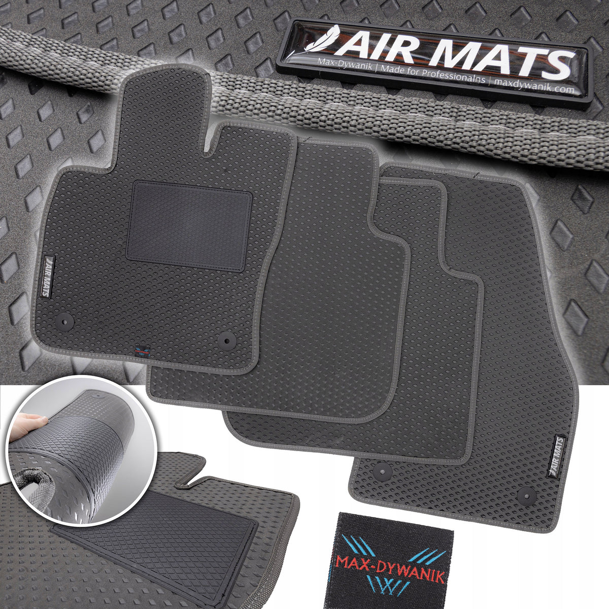 EVA AIR MATS car mats from Max-Dywanik DIAMONDS BLACK 5mm