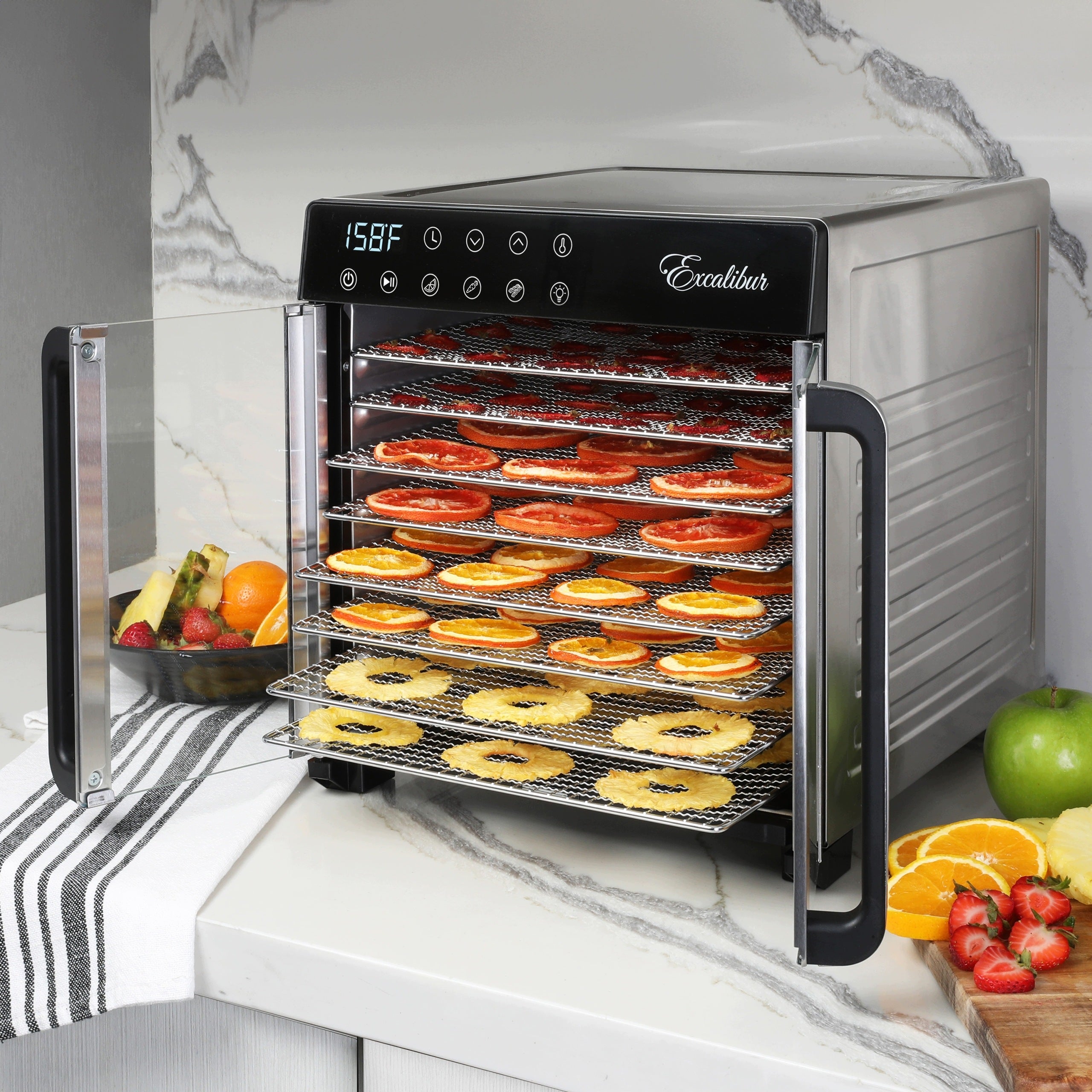 EXCALIBUR Food Dryer 8 Trays Steel Sieves Digital Dehydrator Manufacturer code DH08SCSS33FG