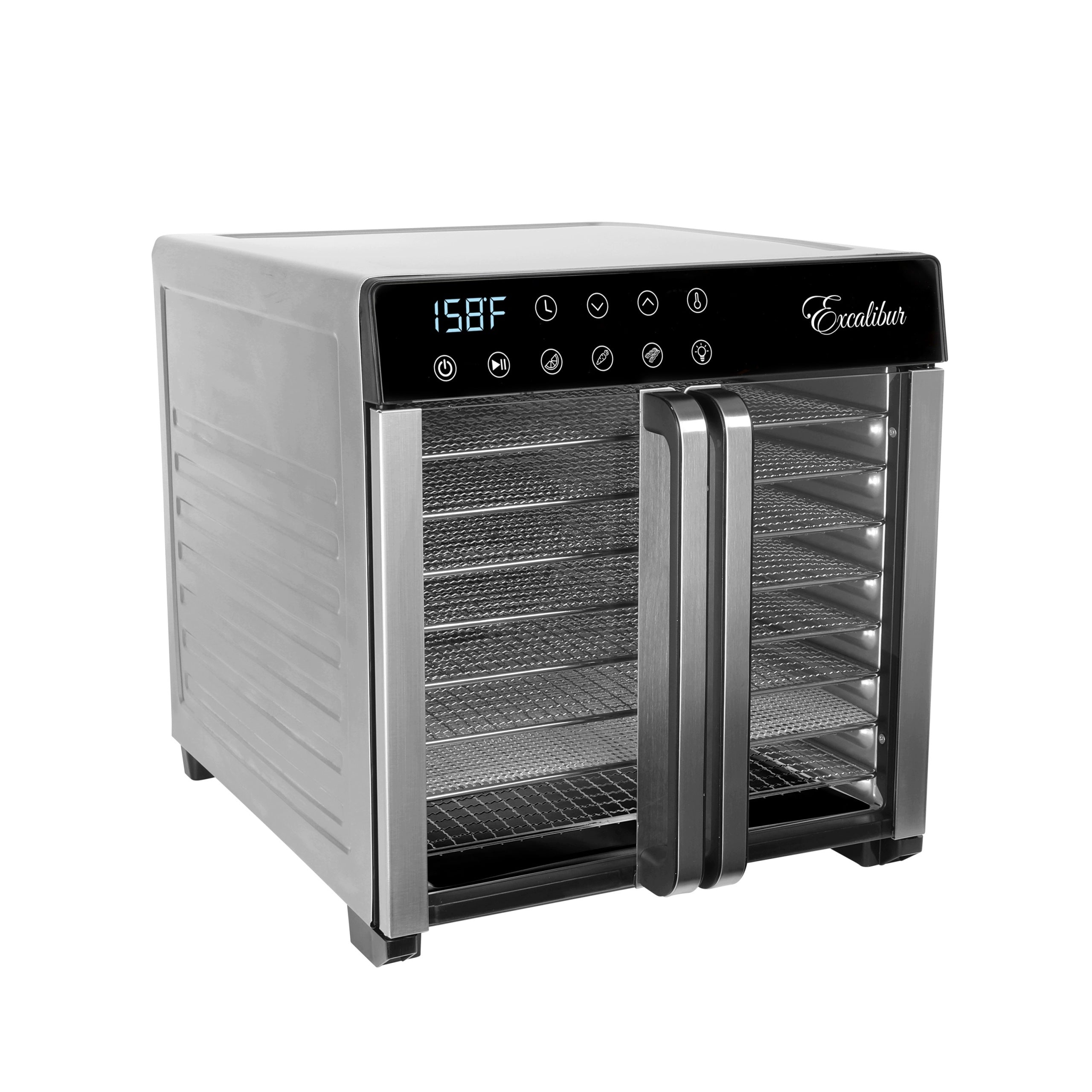 EXCALIBUR Food Dryer 8 Trays Steel Sieves Digital Dehydrator Packaging status original
