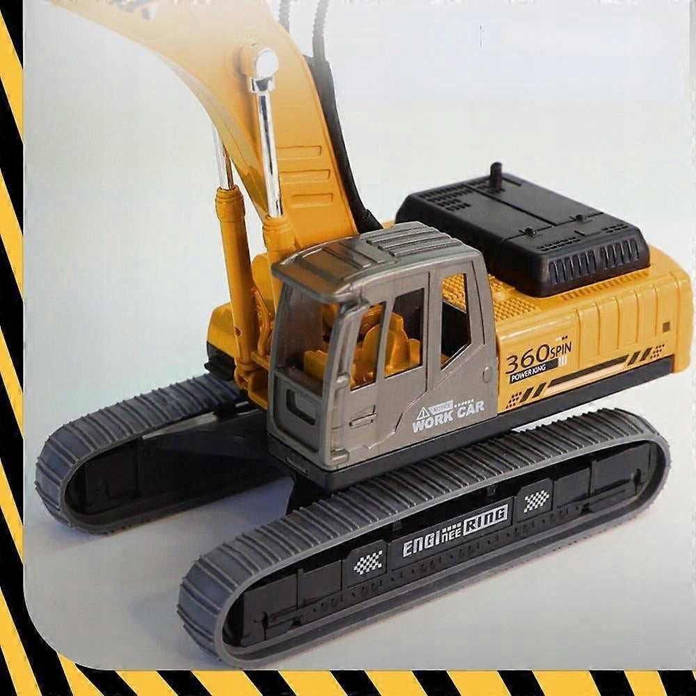 EXCAVATOR 22 CM RUBBER TRACKS MOVING PARTS MACHINE AUTO COLORS Packaging status original