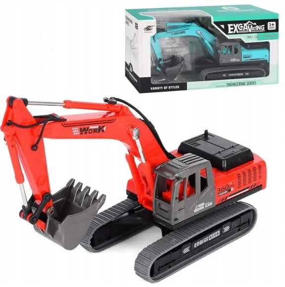 EXCAVATOR 22 CM RUBBER TRACKS MOVING PARTS MACHINE AUTO COLORS