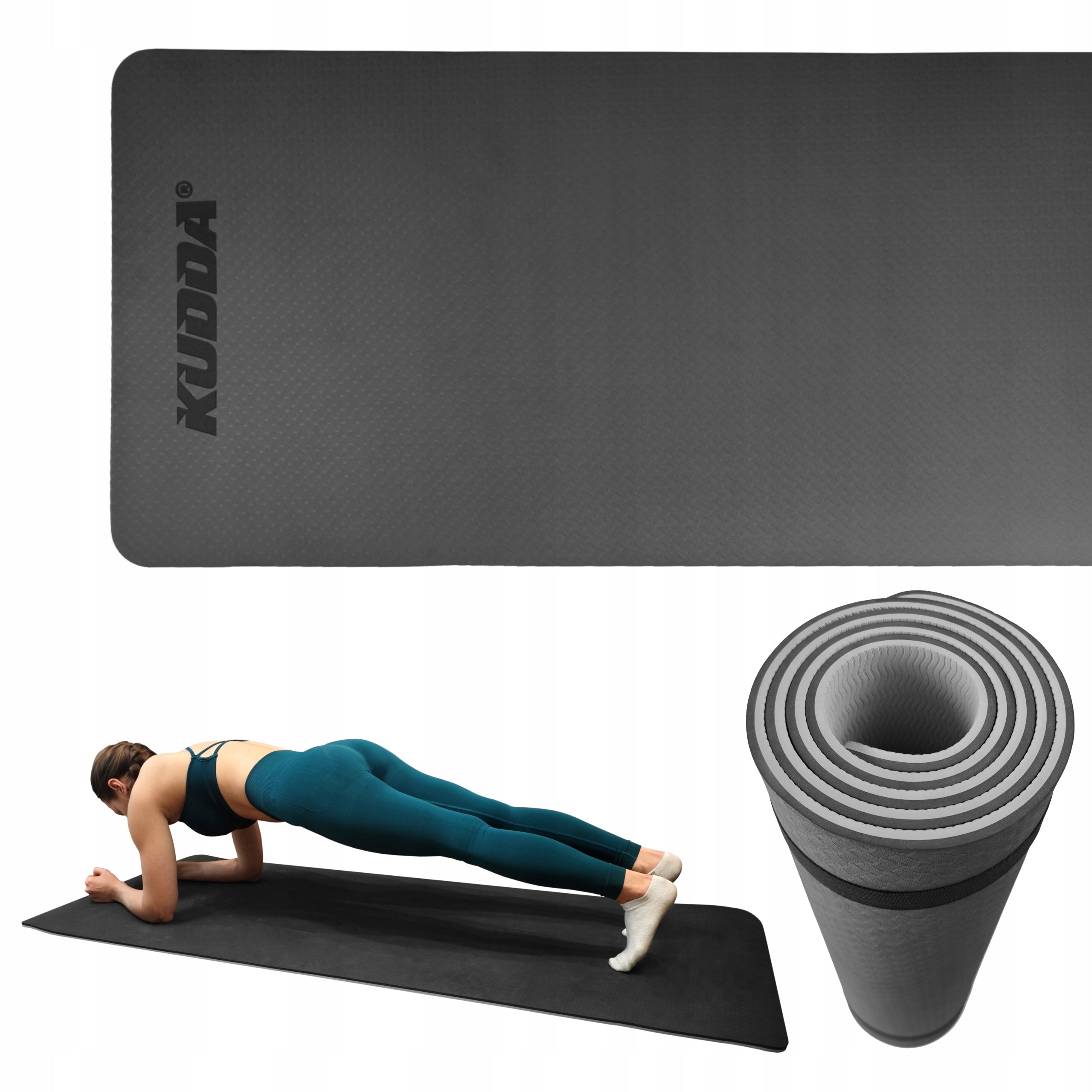 EXERCISE MAT 1CM TPE thick foam yoga mat HIGH QUALITY KUDDA