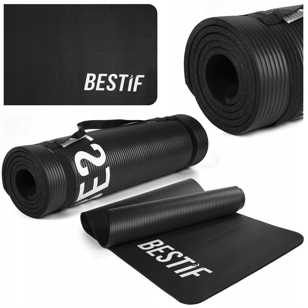 EXERCISE MAT BESTIF FITNESS NBR YOGA THICK GYMNASTIC MAT 1cm