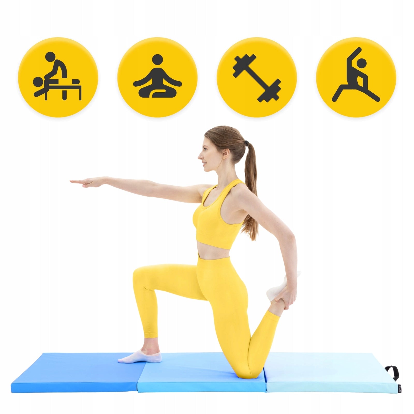 EXERCISE MAT FOLDING GYMNASTIC REHABILITATION MATTRESS THICK FITNESS EAN (GTIN) 5907739319685