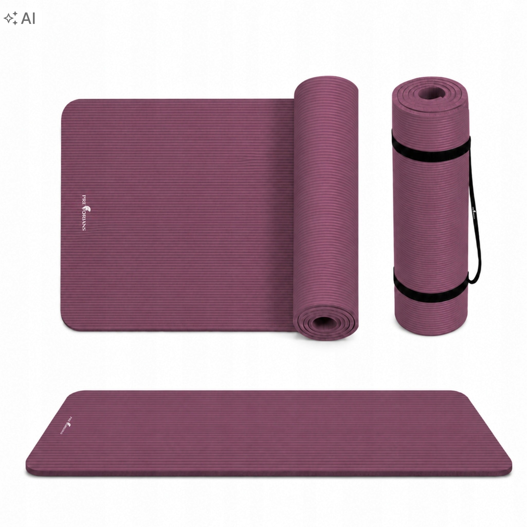 EXERCISE MAT THICK YOGA 183 CM NON-SLIP GYMNASTIC SOFT 1,5CM