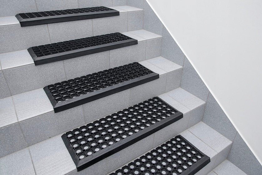 EXTERNAL STAIR COVERS NON-SLIP RUBBER OPENWORK STRONG THICK Brand ML