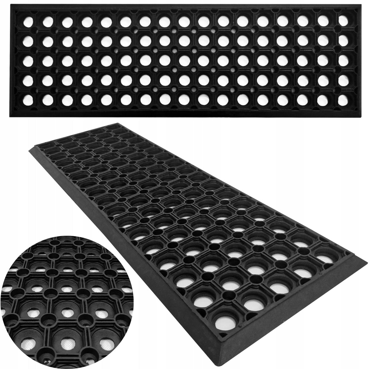 EXTERNAL STAIR COVERS RUBBER OPENWORK RUBBER FOR STEPS WITH OVERRUN 75