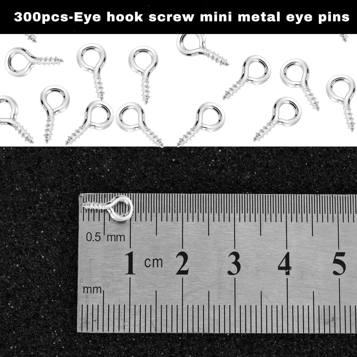 EYE BOLTS 1 CM 300 PIECES METAL MINI PINS PENDANTS CONES BASE Brand no brand
