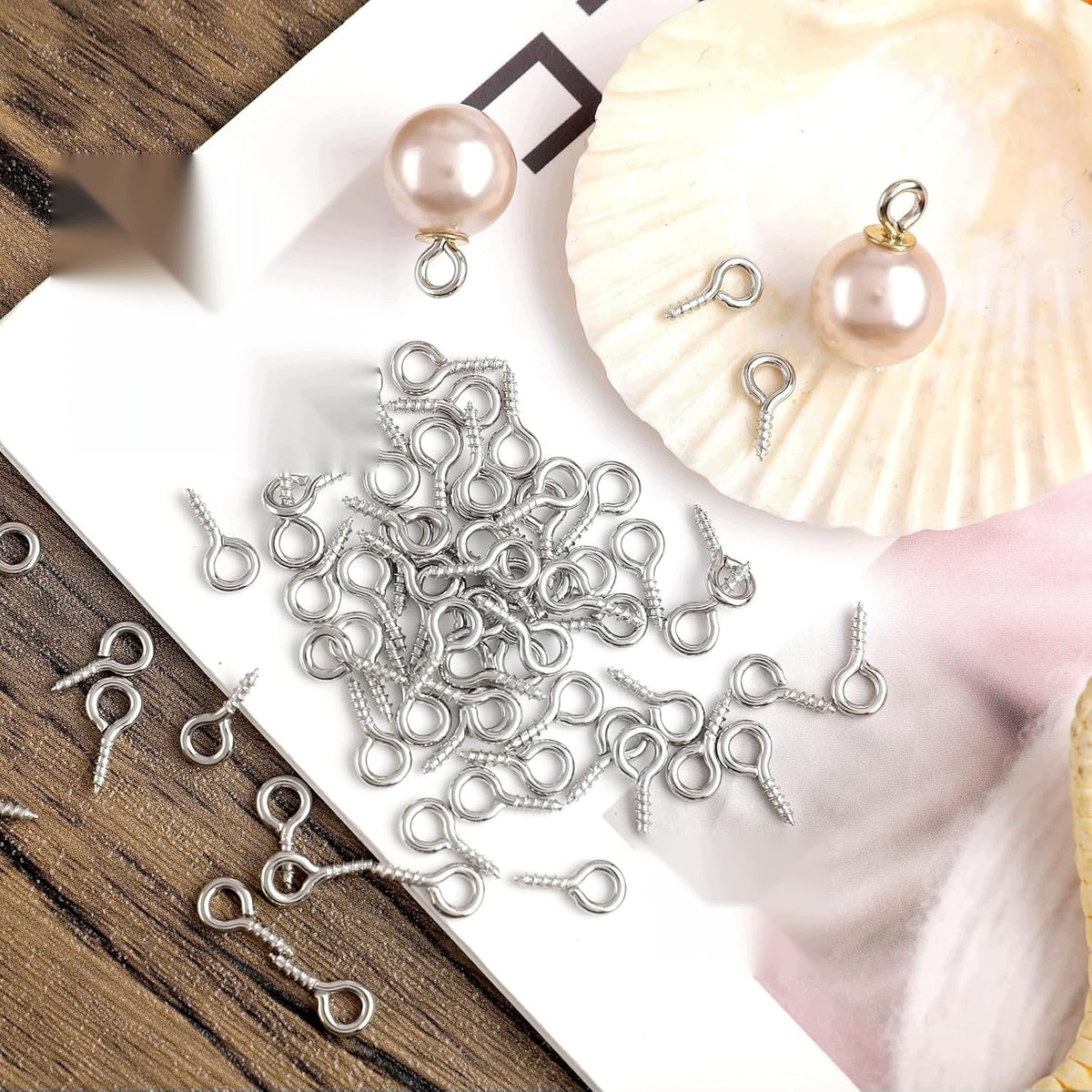 EYE BOLTS 1 CM 300 PIECES METAL MINI PINS PENDANTS CONES BASE Manufacturer code 5908140871397