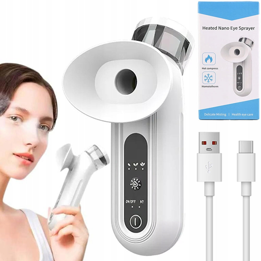 EYE HUMIDIFIER HEATED NANO SPRAY WITH SOUND WAVE 3 HEAT LEVELS