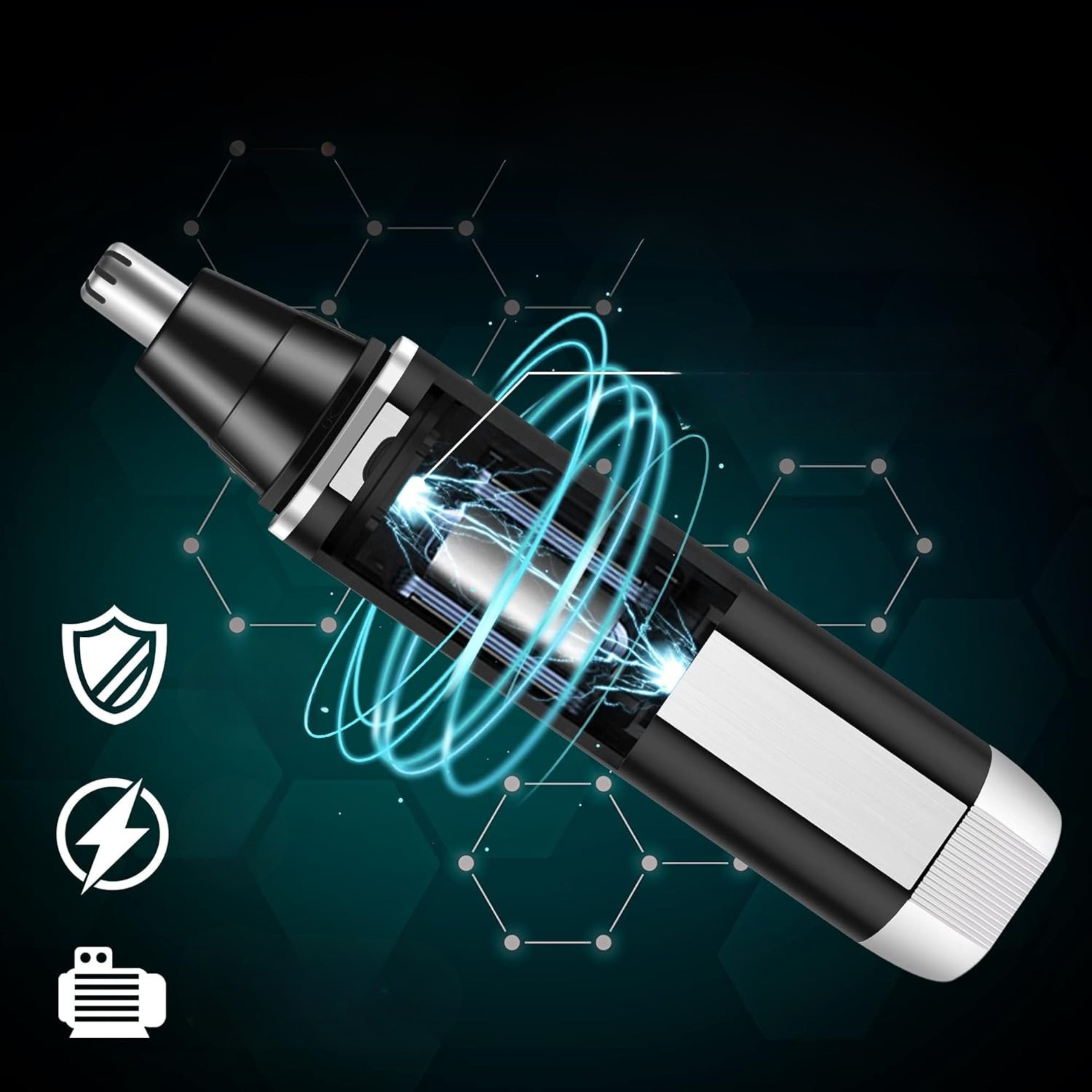 EYEBROW NOSE BEARD TRIMMER CORDLESS RAZOR 4IN1 KEMEI 4 CAPS Brand Kemei