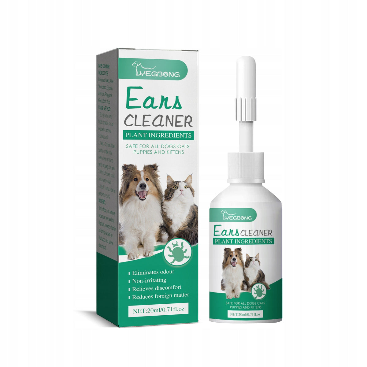 Ear drops for dogs and cats for scabies and ear cleansing