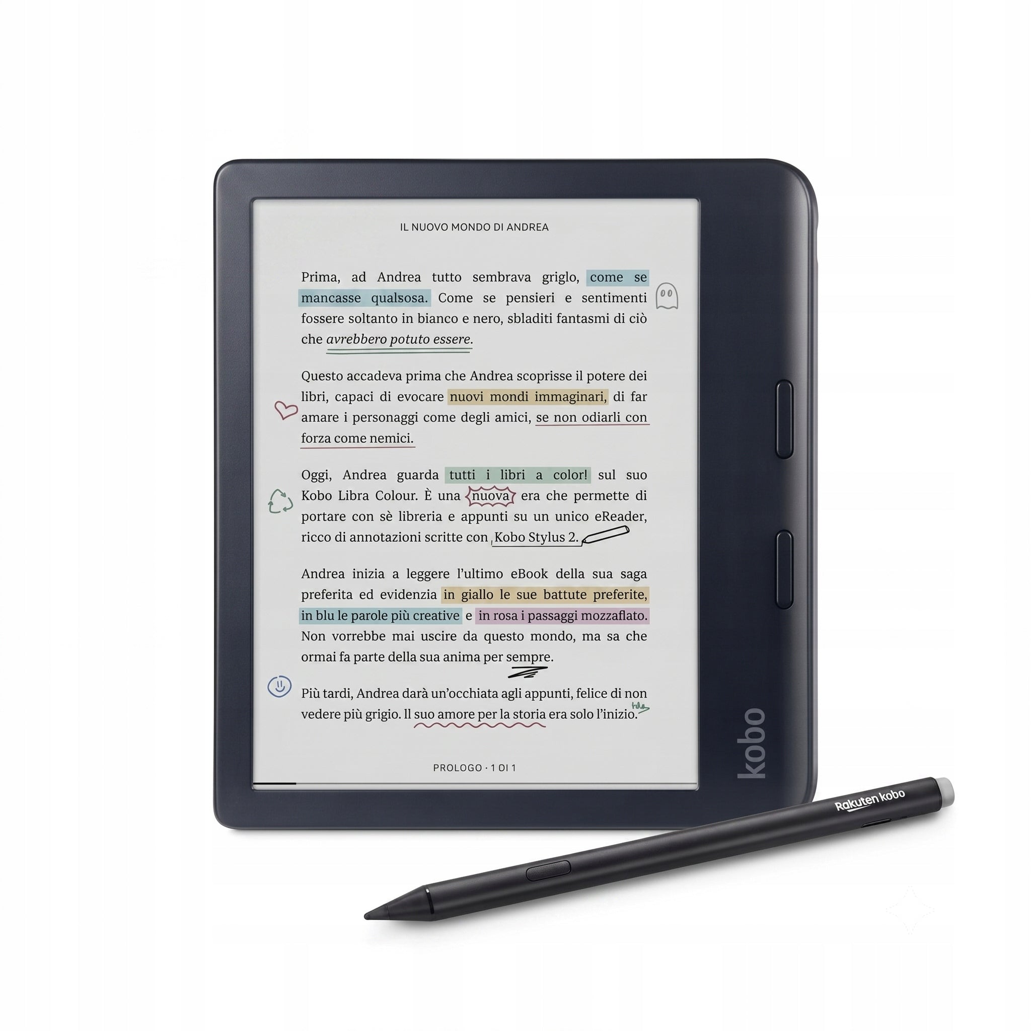 Ebook Reader Kobo Libra Colour 7" 32GB Color E-Ink Screen + Stylus Packaging status original