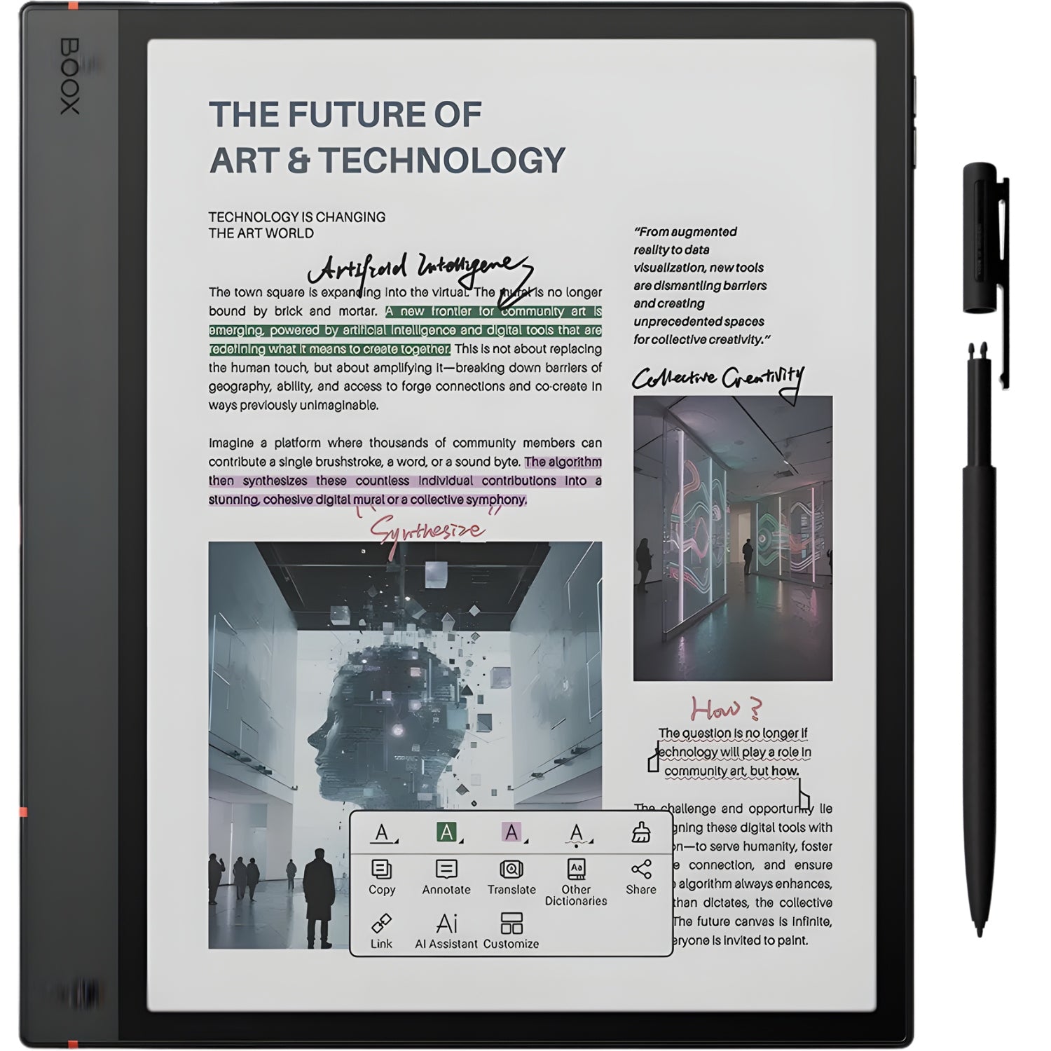 Ebook Tablet Onyx Boox Note Air 5C 10,3" E Ink 64GB + Stylus Pen 3