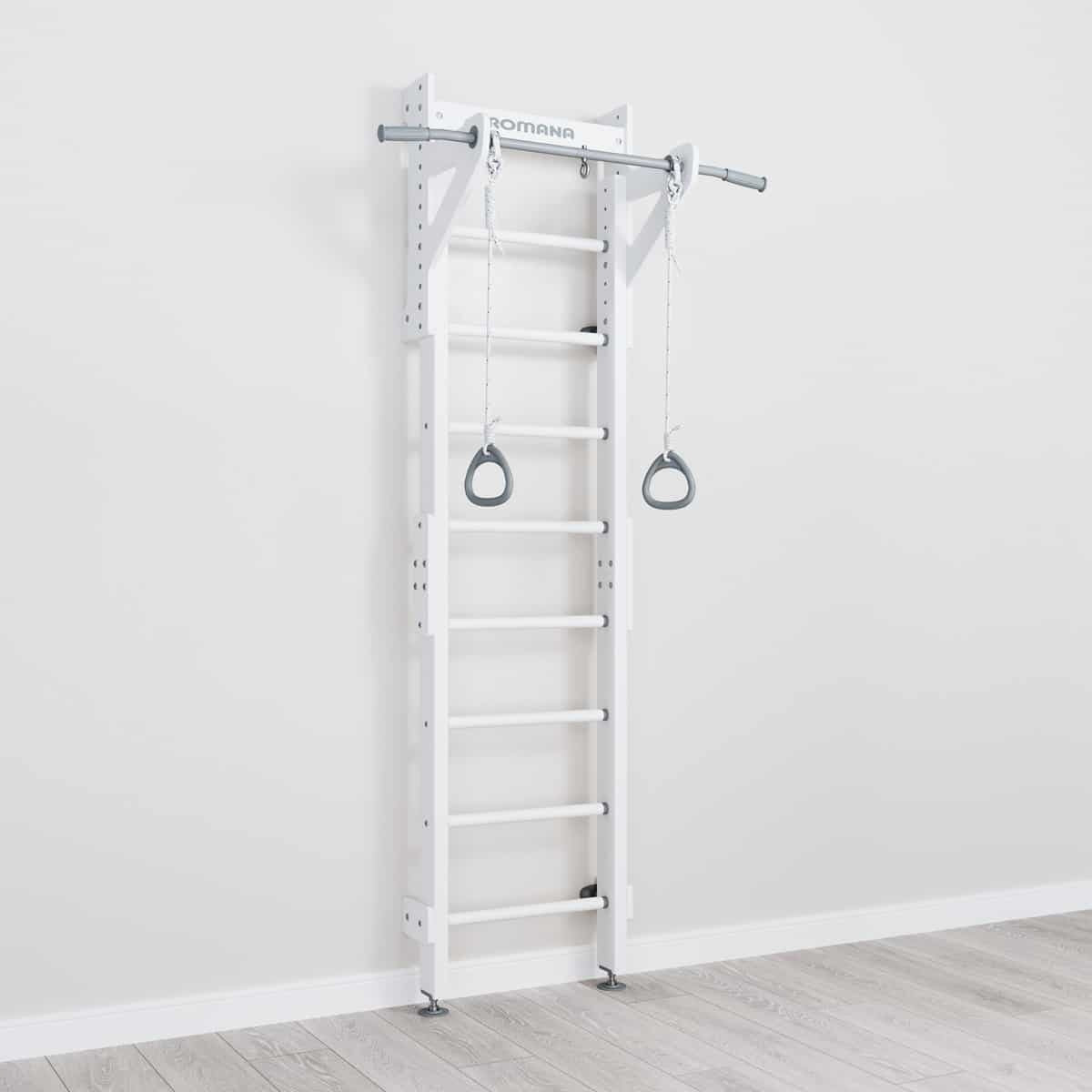 Eco 1 Wooden Gymnastics Ladder for Kids - White Brand no brand