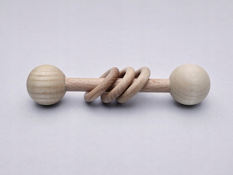 Eco-Friendly Rattle with Montessori Rings Brand Little DOT