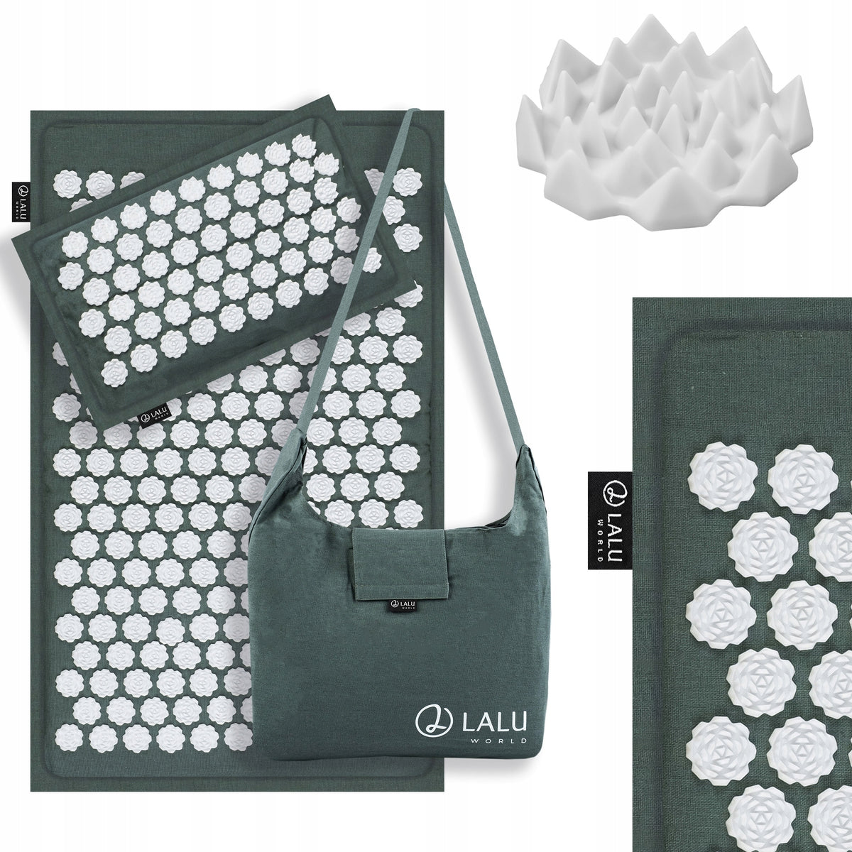 Eco-friendly ACUPRESSURE MAT ZEST. WITH PILLOW, BAG ,EKO LEN BUCKWHEAT COCONUT