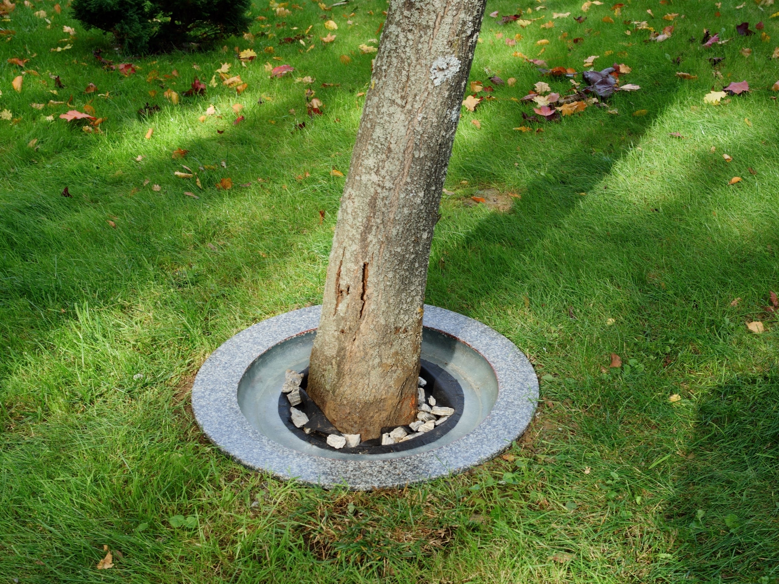Edges for trees and shrubs innoVal, grey granite with a diameter of 50cm. Product weight with unit packaging 1.2 kg