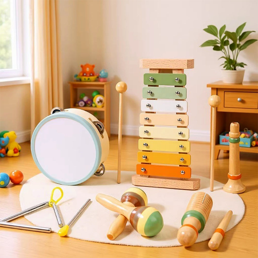Educational Baby Montessori Musical Instrument Set Wooden Toy Kid's age 3+ months