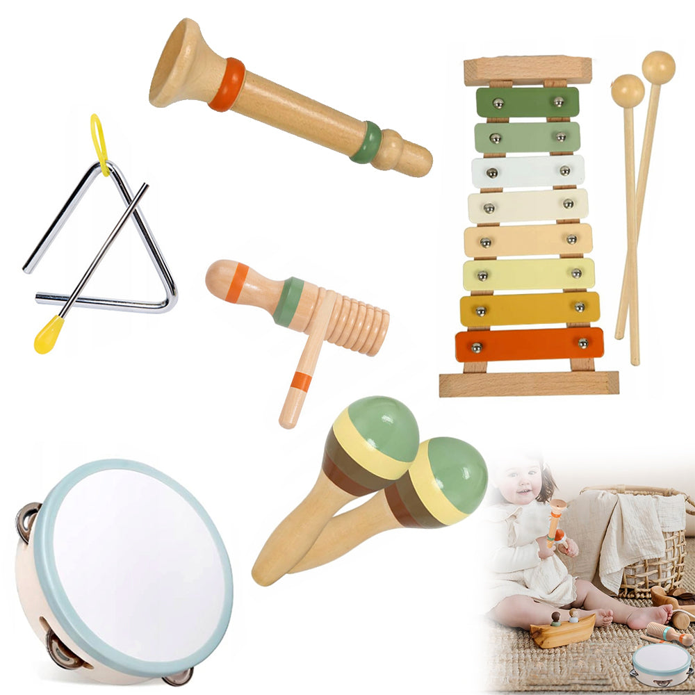 Educational Baby Montessori Musical Instrument Set Wooden Toy