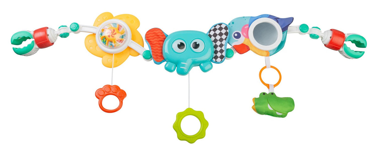 Educational Car Seat Stroller Headband with Toys Pendants Elephant Toyz Packaging status original