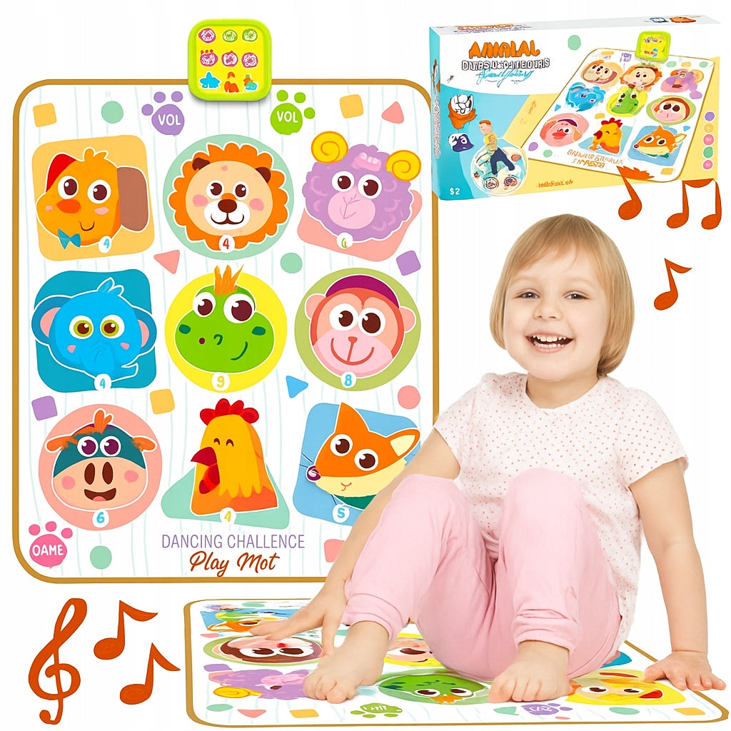 Educational Dancing Mat Interactive Game For Kids Animals Gift Packaging status original