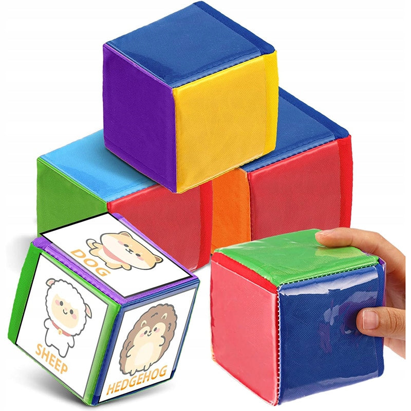 Educational Foam Cube with Pockets 1pcs for Kids 10cm to Play Game