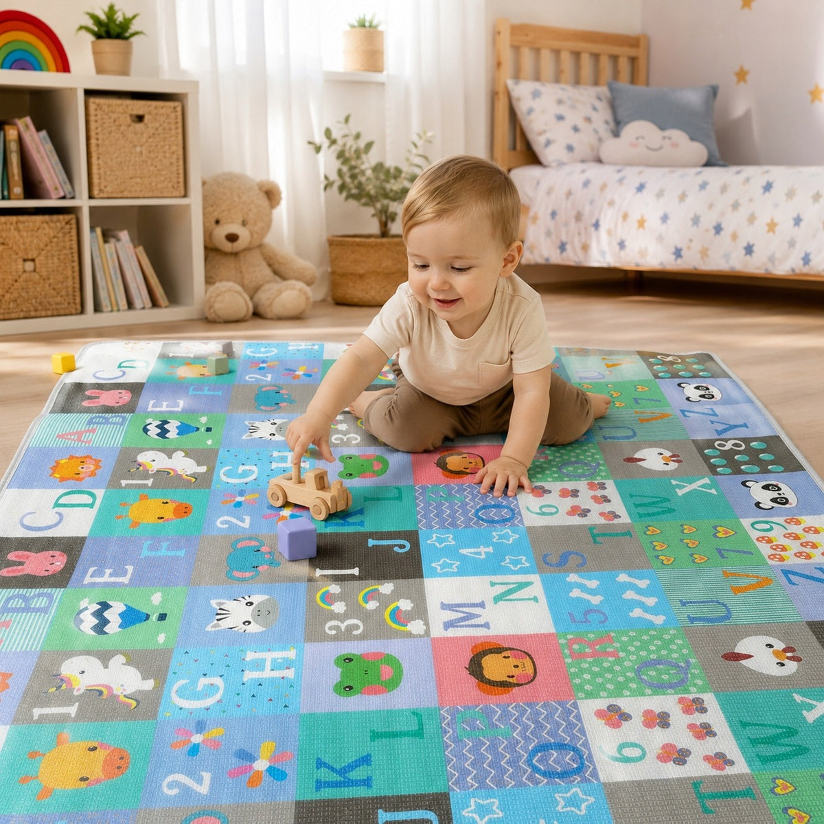 Educational Foam Mat Double Sided Folding Mat for Children CARPET 180x150 Manufacturer code Mata Edukacyjna Piankowa Dwustronna Składana