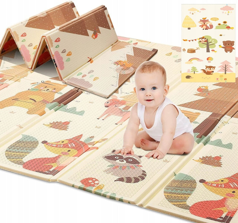 Educational Foam Mat Double Sided Folding Mat for Children Large 200x180cm