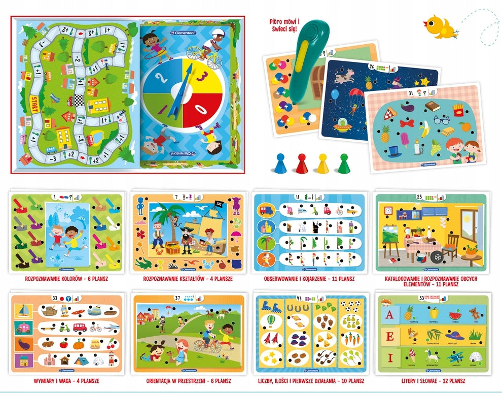 Educational Game Talking Pen 1000 Questions Magic Pen Clementoni Kid's age 3+ years