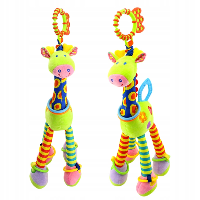Educational Giraffe with Wheels – toys for children 0+ , 37 × 12 cm