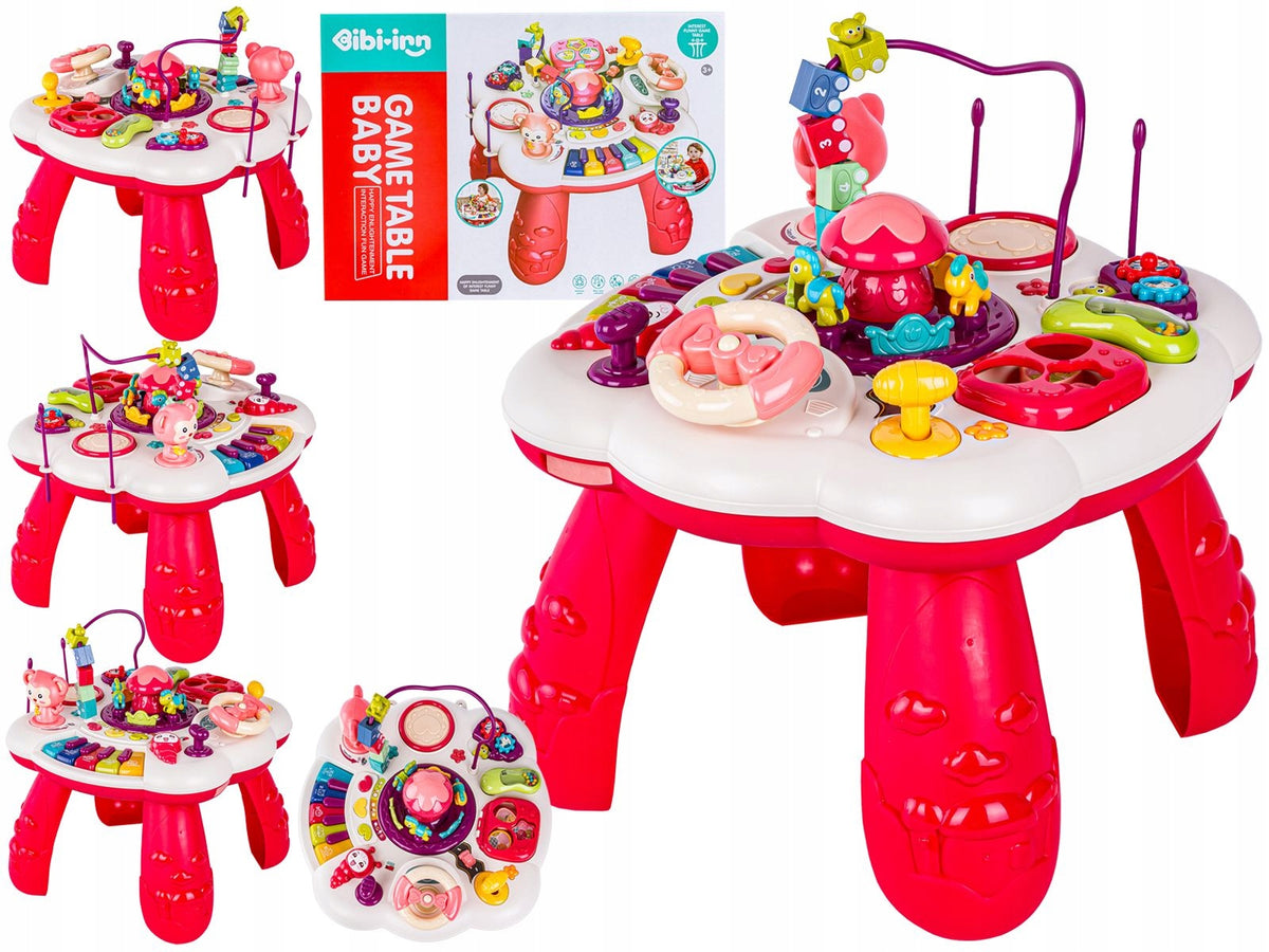 Educational Interactive Music Table for Kids + Piano Red