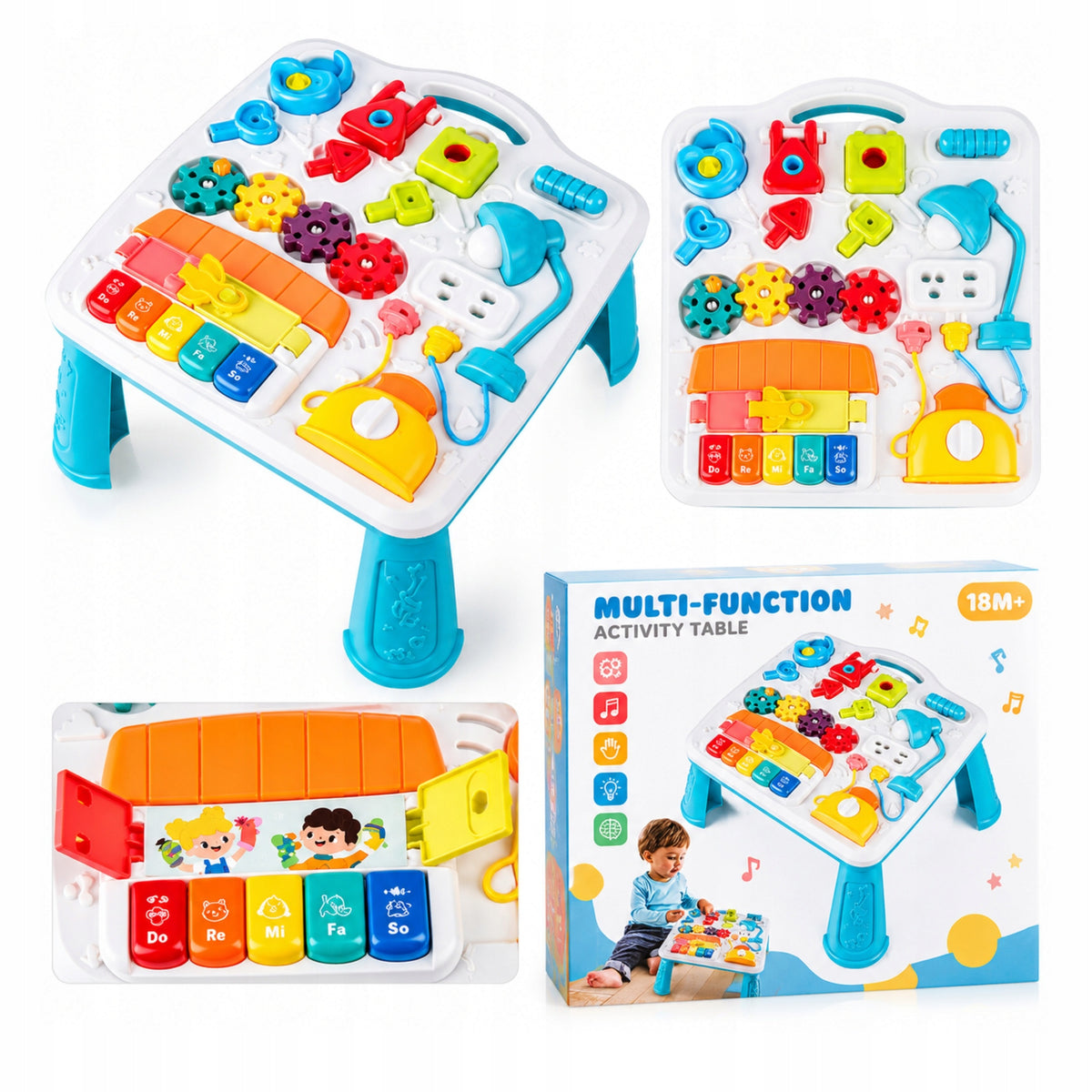 Educational Interactive Table Organs Lamp Lights Toaster Padlock for Key
