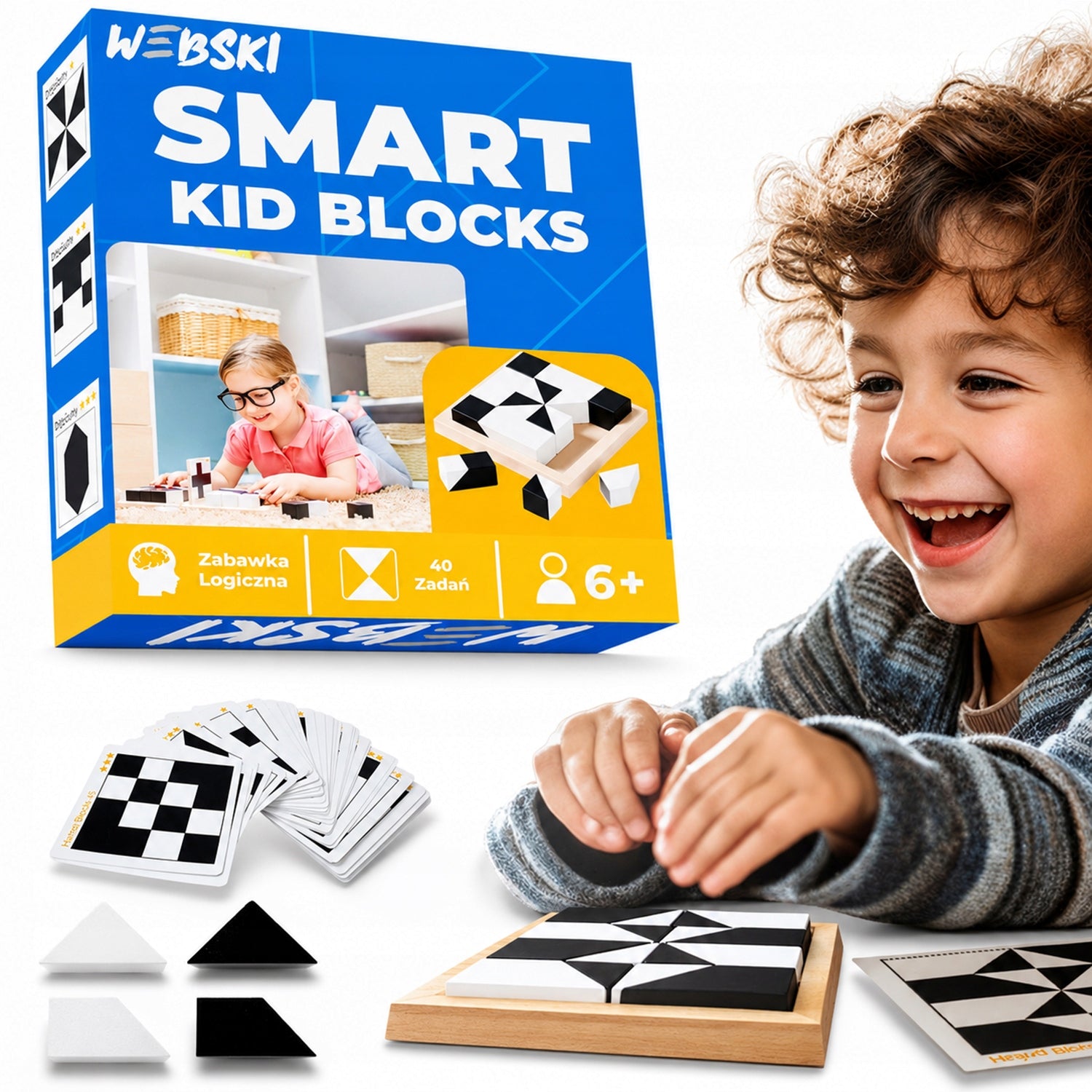 Educational-Logic STEM TOY Wooden BLOCKS Smart Kid Block by Webski