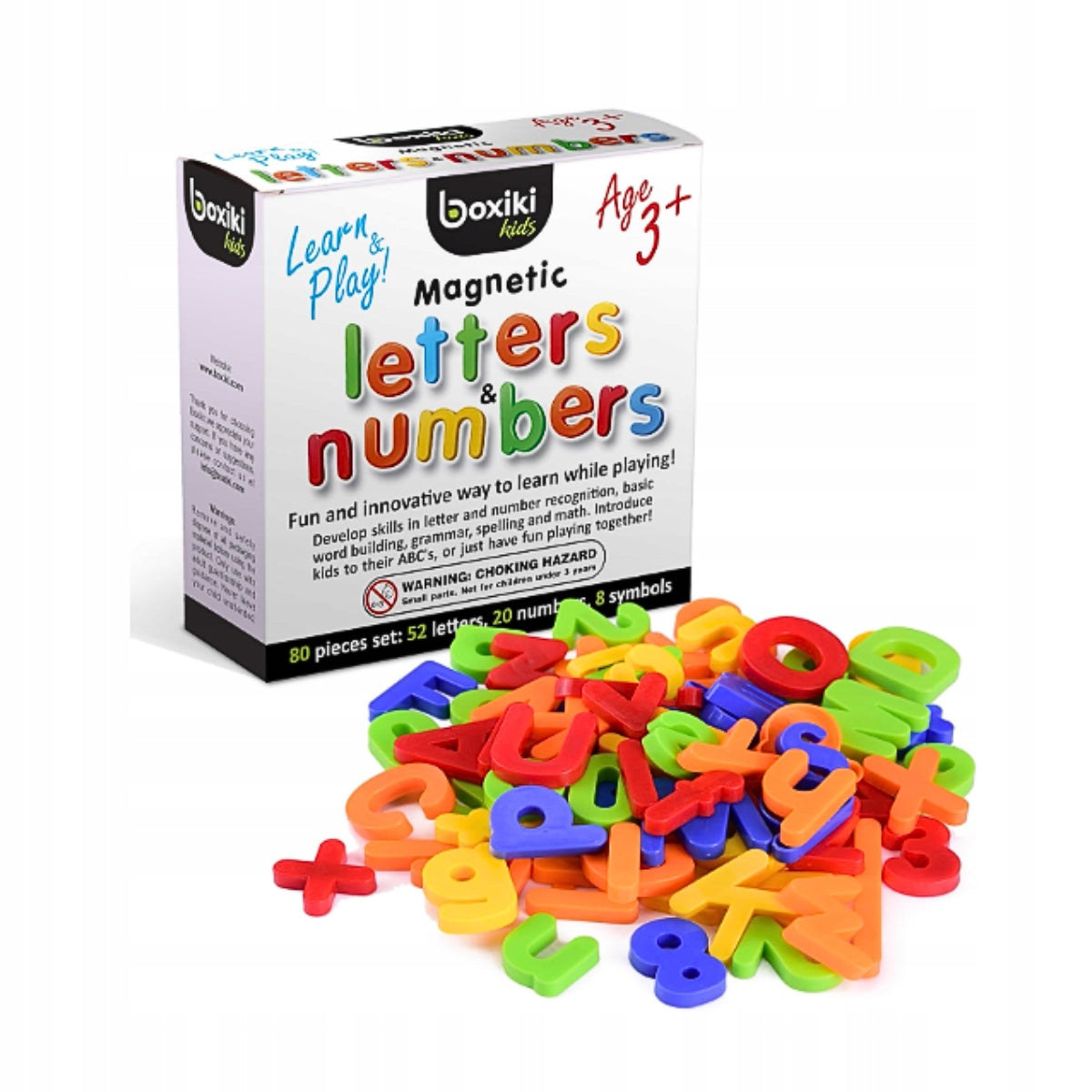 Educational Magnets Letters and Numbers 80 el. Alphabet Numbers Montessori Learning