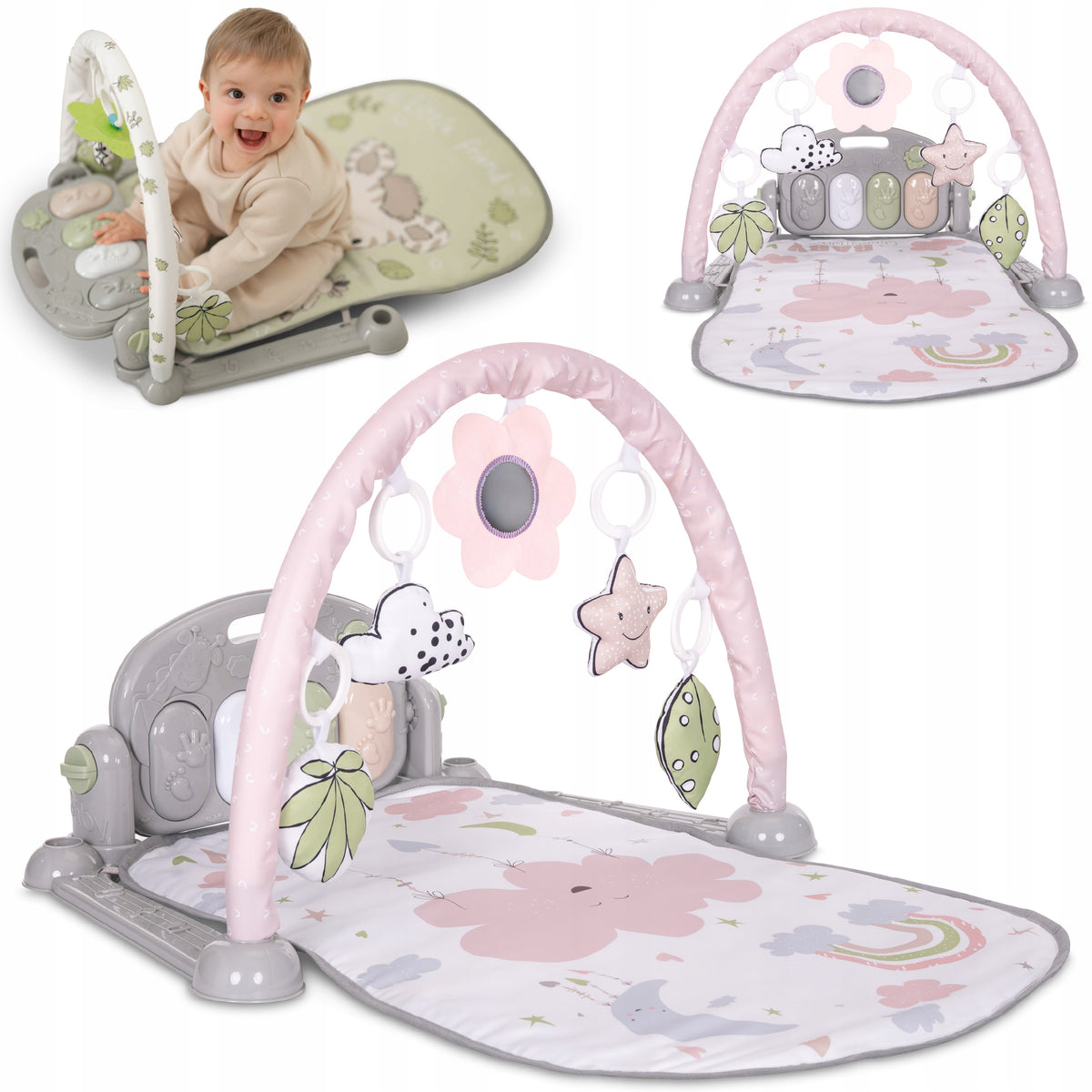 Educational Mat with Piano Rattles Teethers dl Infants Children GIFT