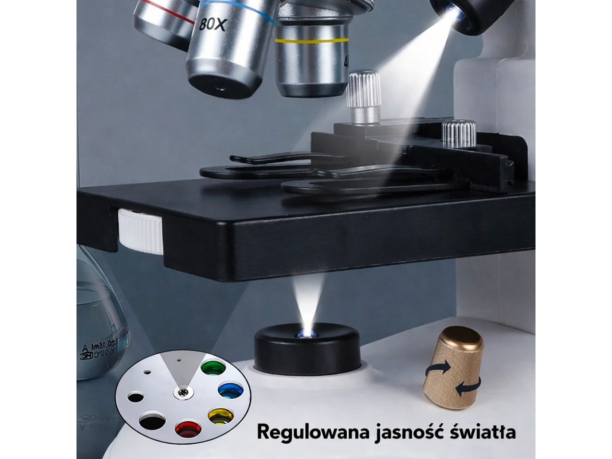 Educational Microscope School Optical Large Approximation LED Science Toy Manufacturer code SD888 Artl