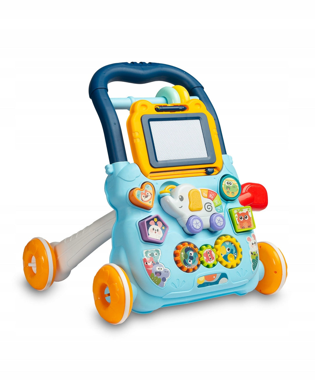 Educational Pusher Walker Interactive for Kids Zoo Blue Toyz
