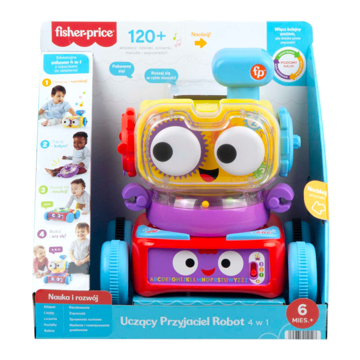 Educational Robot Fisher Price 4in1 Teaching Friend Interactive 6m+ Italian